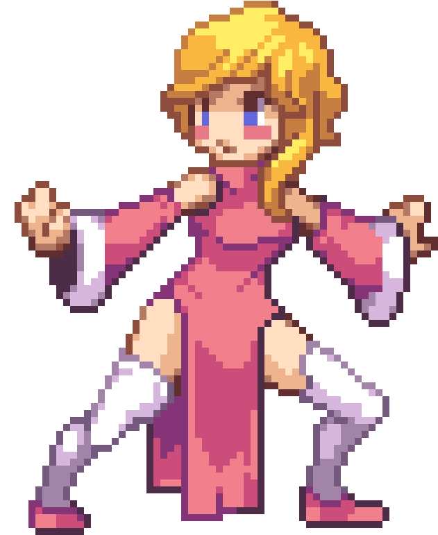 Pixel Art Girl Clipart (690x820), Png Download