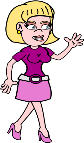 Miss Carrie In Purple Clipart (600x600), Png Download