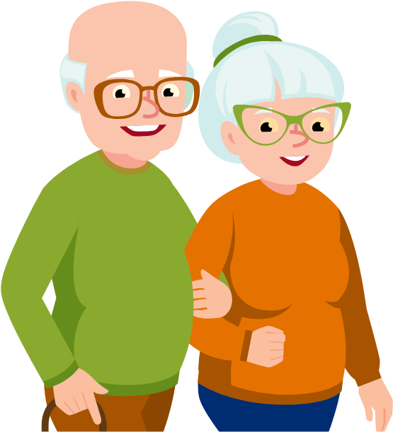 Image - Promenade Personnes Agees Clipart (709x616), Png Download