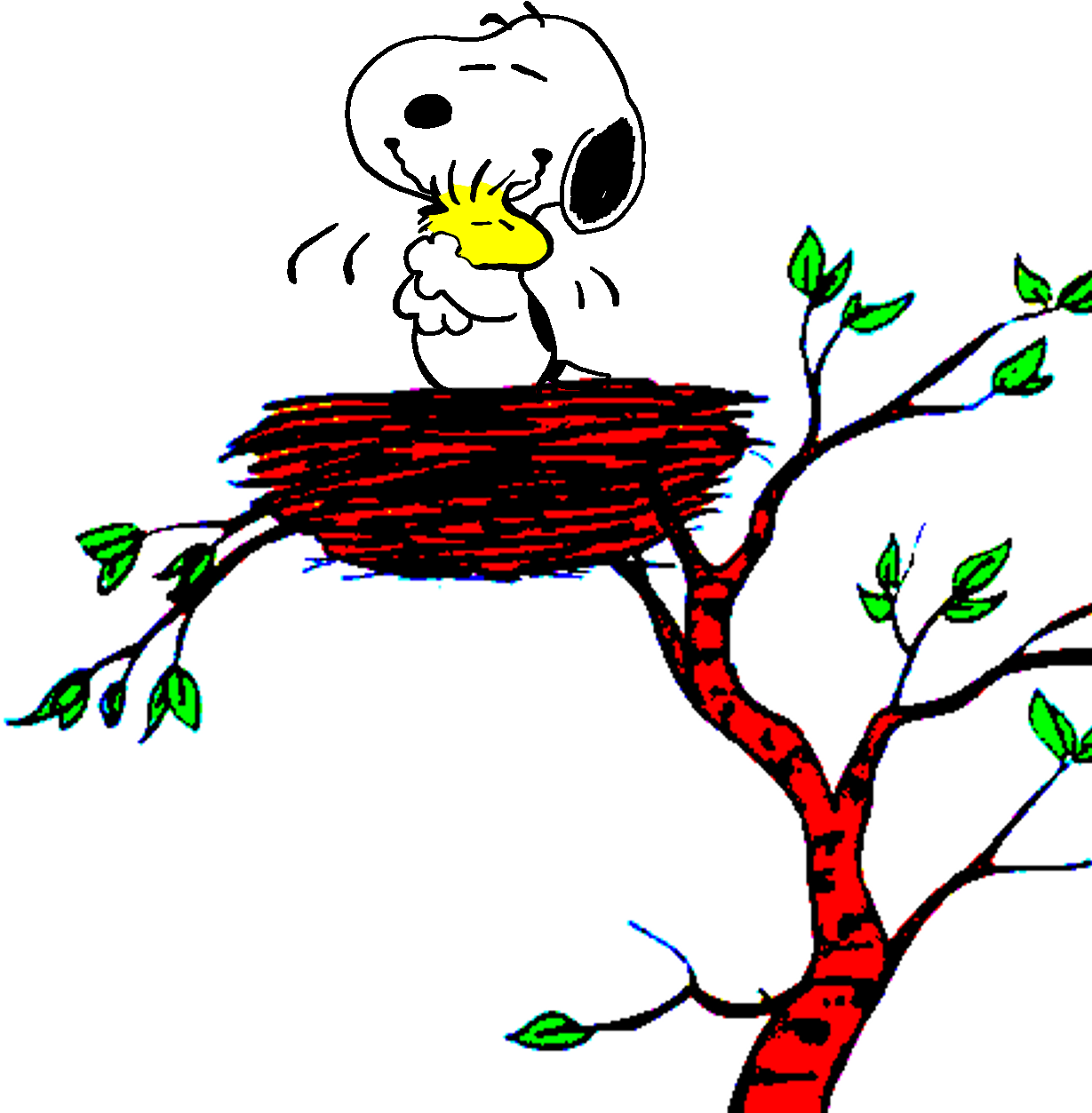 A Friend Always The House Become A Friend - Snoopy Nest Woodstock Gif Clipart (1229x1253), Png Download