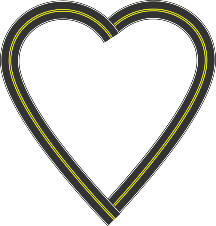 Heart,angle,area - Road Heart Clipart - Png Download (719x750), Png Download