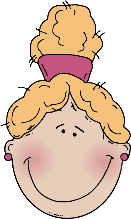 Transparent Throat Clipart - Hair Pulled Back Cartoon - Png Download (445x743), Png Download