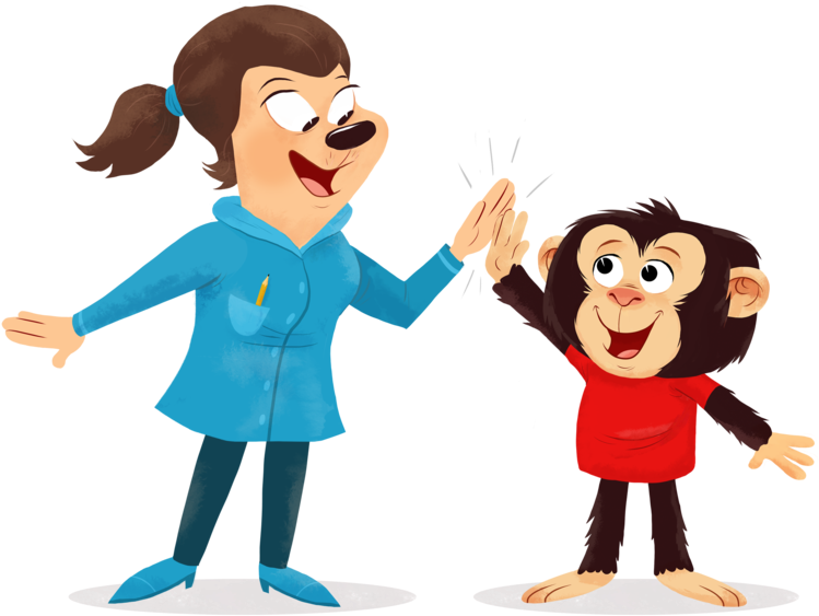 Teacher Highfive - Teacher High Five Clipart - Png Download (1000x742), Png Download