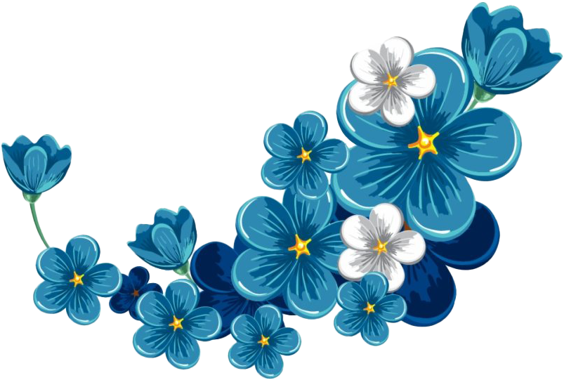 Floral Blue Frame Png File Blue Flowers Png Transparent Clipart Full Size Clipart 5672679 Pinclipart