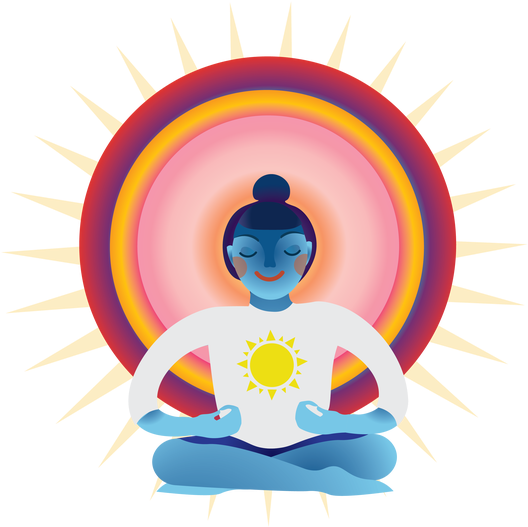 Hippie Clipart Meditating - Illustration - Png Download (720x608), Png Download
