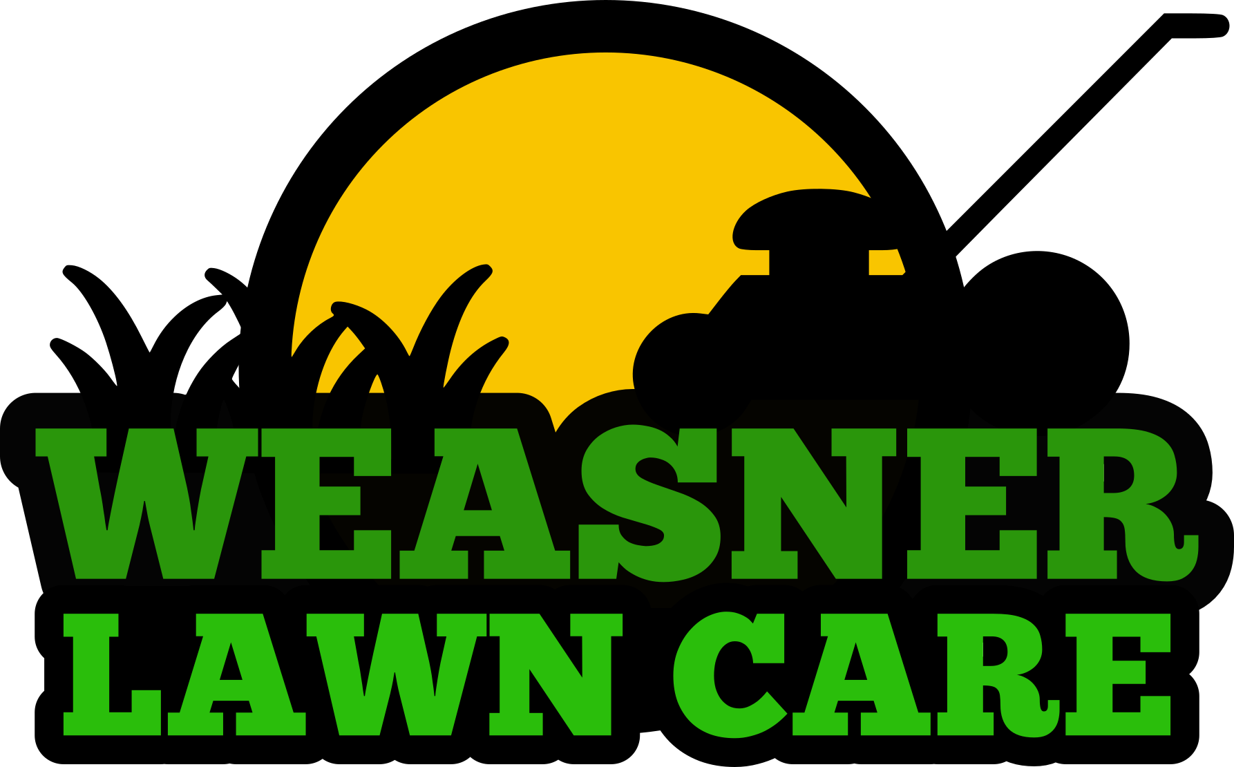 Weasner Lawn Care Color Logo Clipart (1786x1110), Png Download