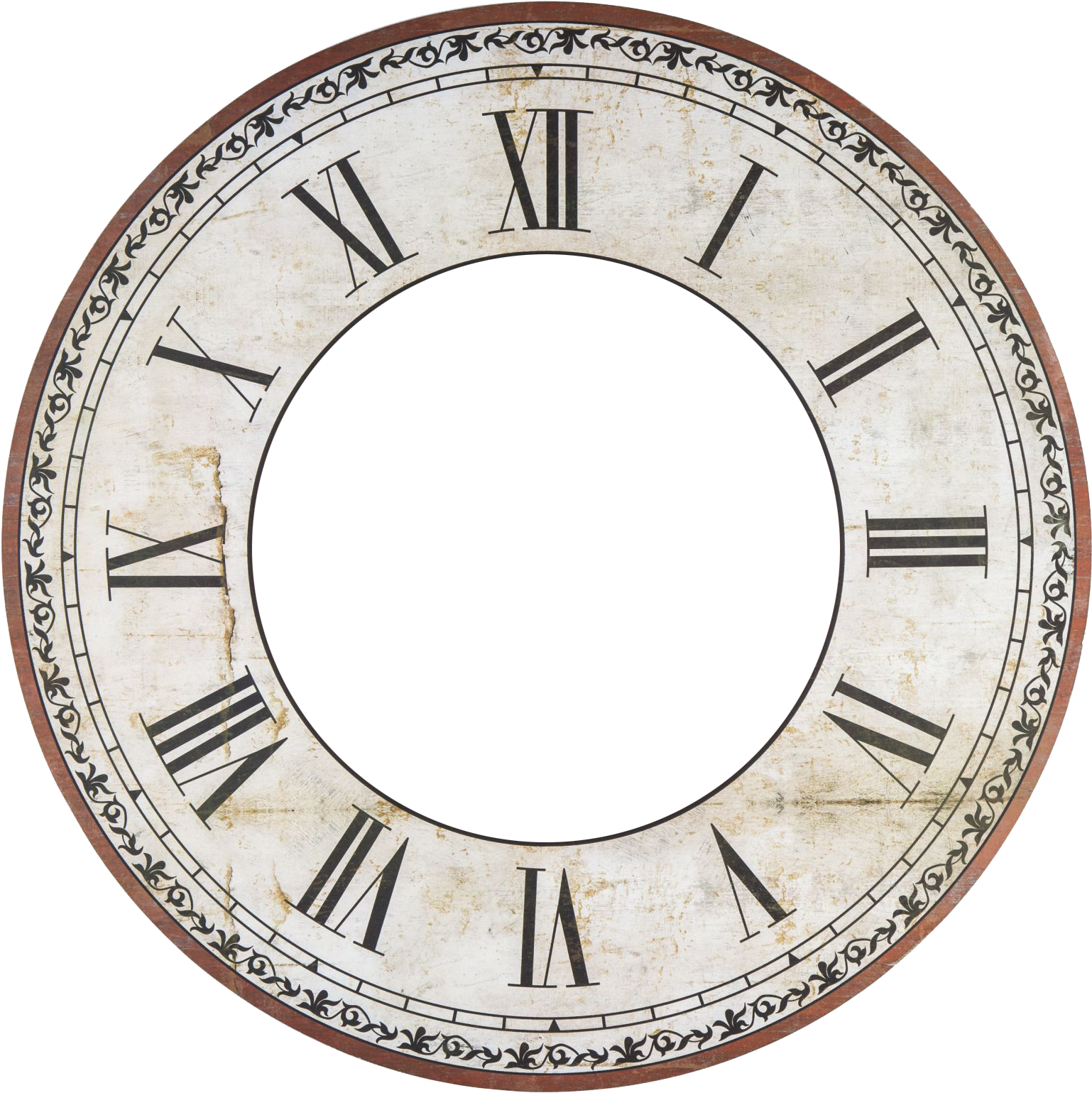 Old Clock Without Hands Clipart (1600x1600), Png Download