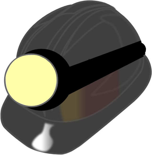 Light Hard Hat Clip - Miner Hat Clipart - Png Download (582x595), Png Download