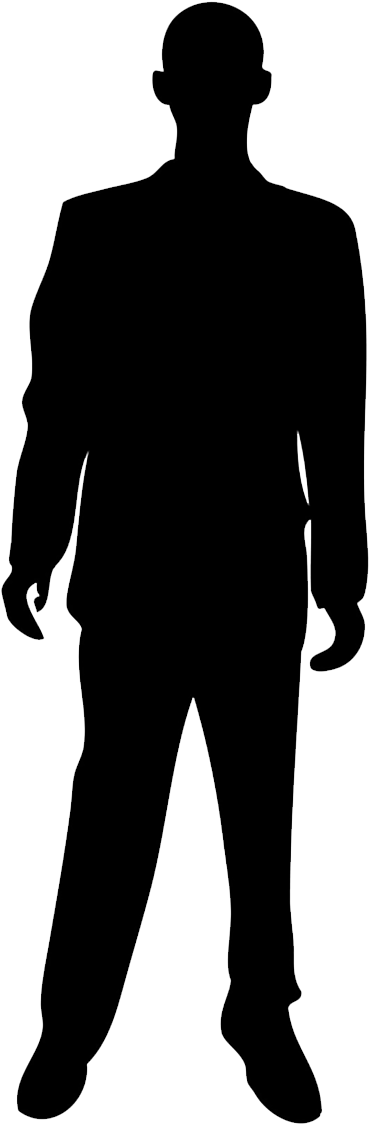 Silhouette Person Royalty-free - Silhouette Man Standing Png Clipart (1890x1418), Png Download