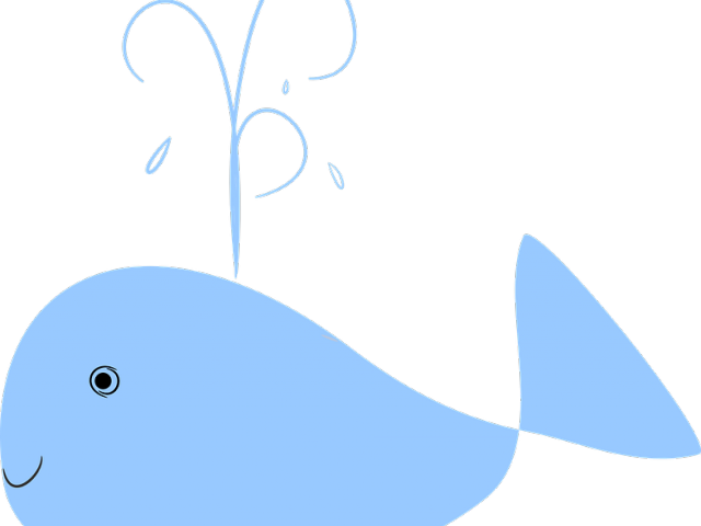 Transparent Water Fountain Clipart - Whales Cartoon Png (640x480), Png Download