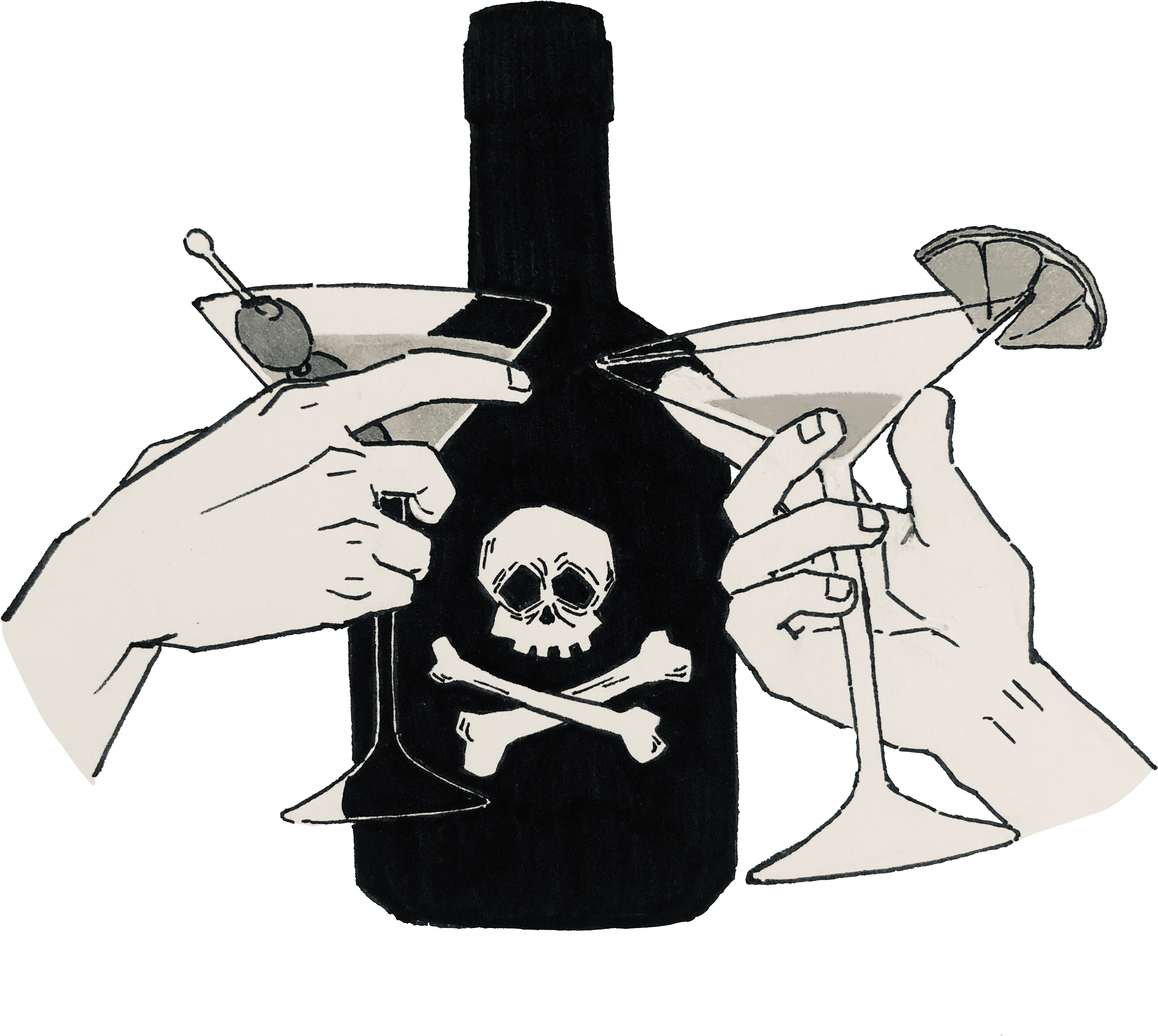 Even Light Drinking Increases Chance Of Early Death - Illustration Clipart (3024x3024), Png Download