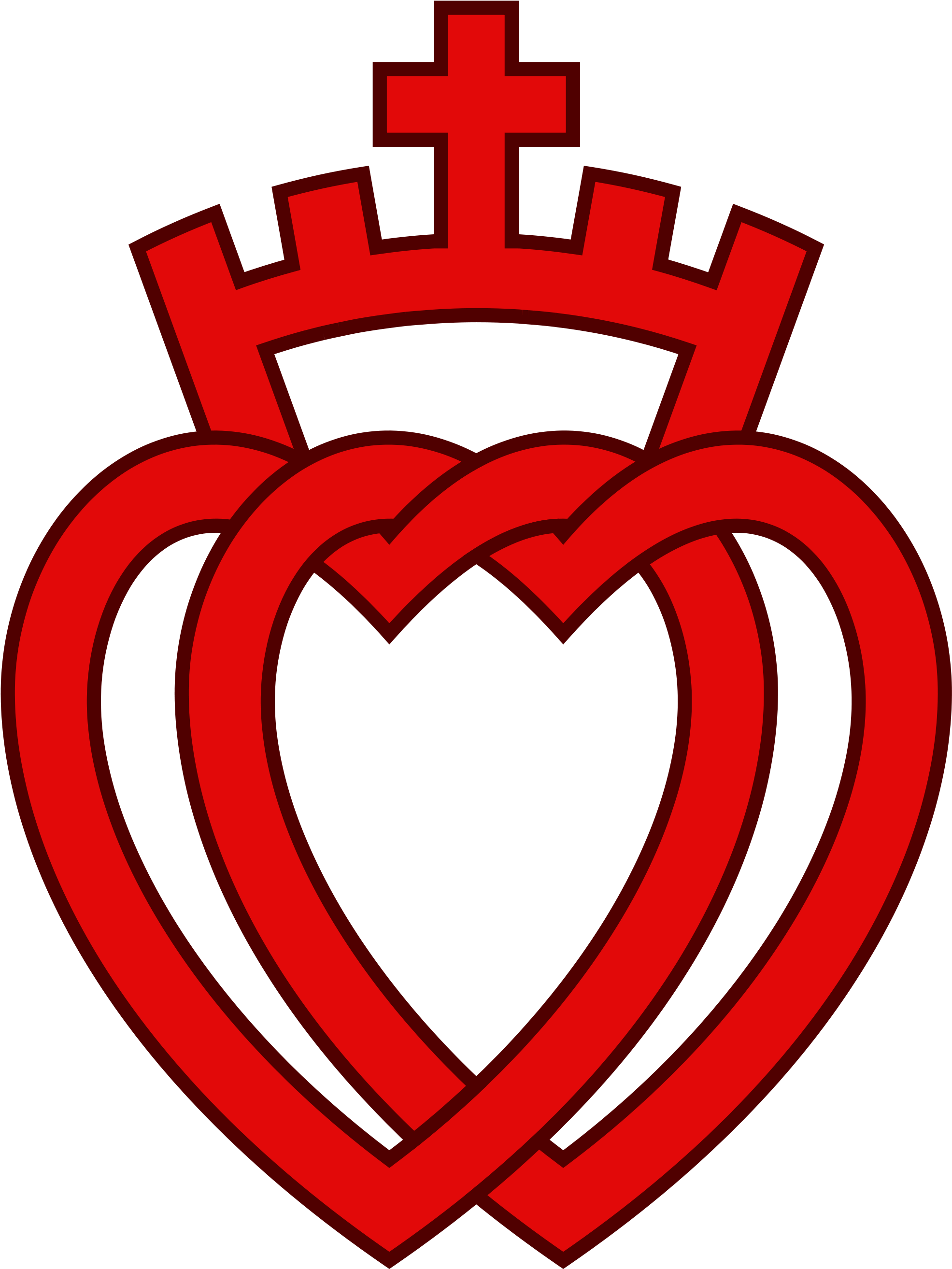 Heart Coat Of Arms Clipart (2000x2654), Png Download