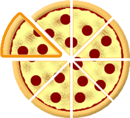 Pizza Fraction Clipart - Png Download (600x600), Png Download
