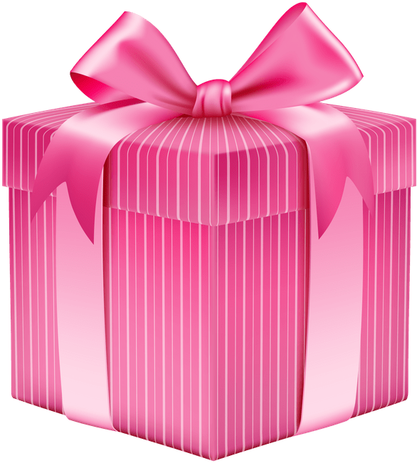 Gift Box Pink Png Clipart (600x666), Png Download