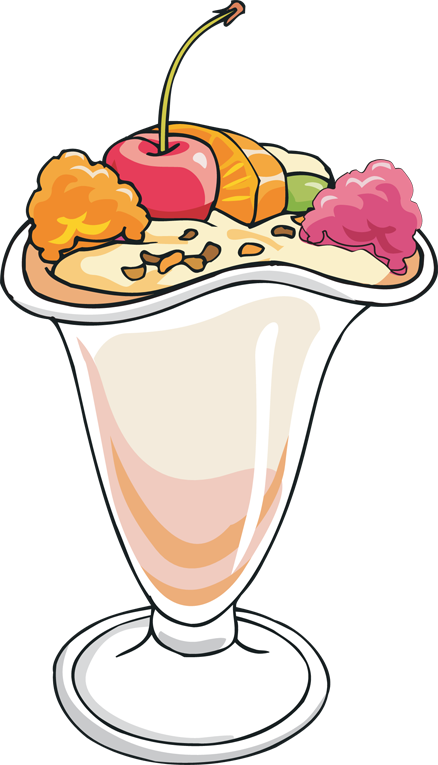 Free Clip Art Ice Cream Sundae - Ice Cream Sundae Clip Art - Png Download (438x765), Png Download