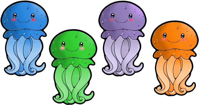 Clipart Jellyfish - Jellyfish Clipart Free - Png Download (800x430), Png Download