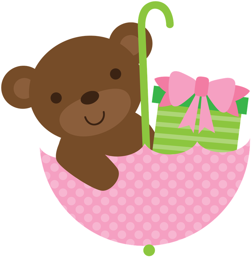 Osito Con Paraguas Png Clipart (900x921), Png Download