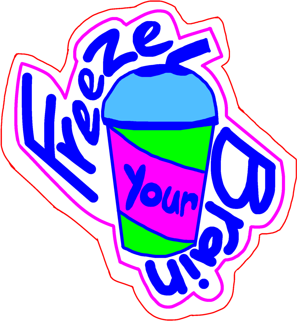 Freeze Your Brain Sticker By Tcs Catalogue Clipart (1002x1083), Png Download