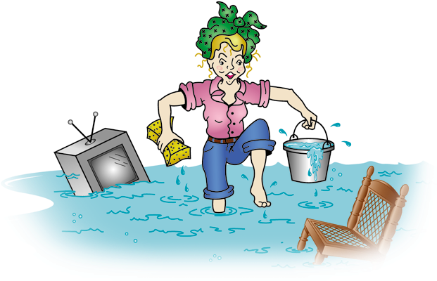 Water Damage Cartoon Clipart (708x501), Png Download