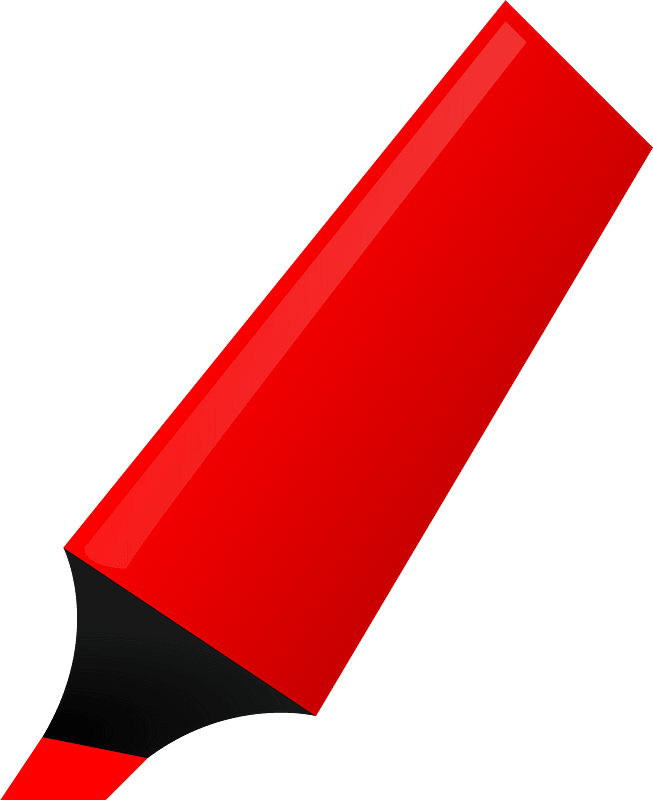 Redhighlighter Clipart - Red Highlighter Clipart - Png Download (653x800), Png Download
