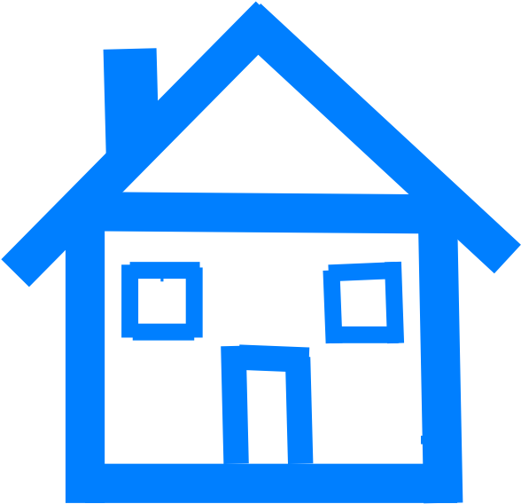 Blue Stick House Clip Art At Clker - House Clipart Red - Png Download (600x594), Png Download
