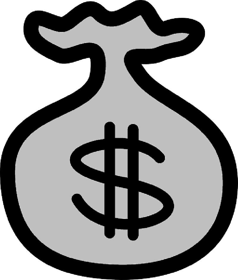 Money Bag Clipart Png , Png Download - Clip Art Money Signs Transparent Png (800x941), Png Download