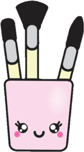 #cute #kawaii #brushes #brochas - Sticker De Brochas Clipart (720x672), Png Download