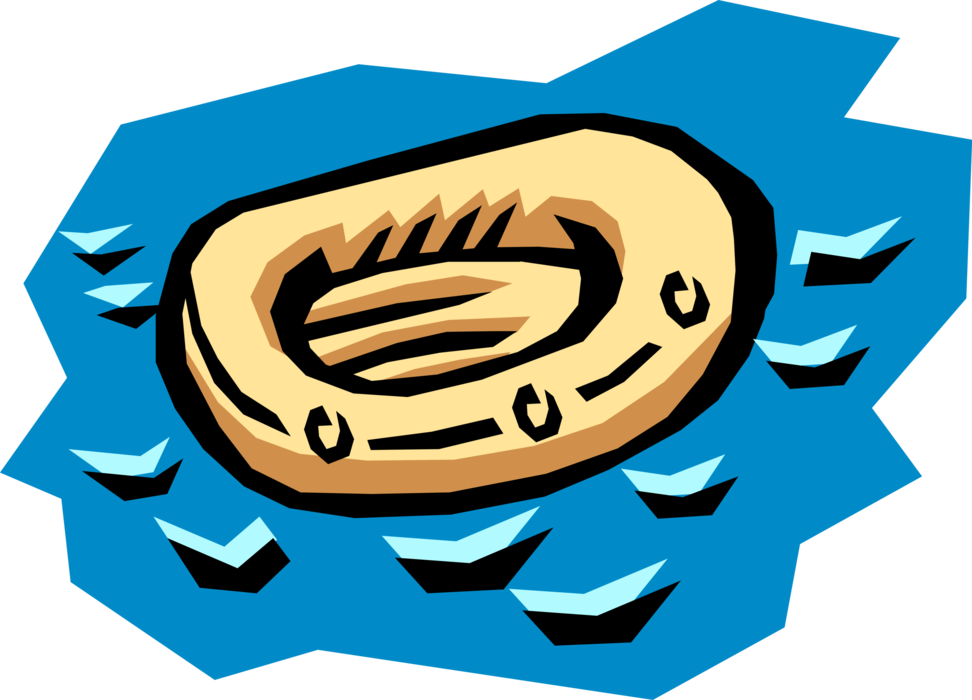 Inflatable Liferaft Image Illustration Of Flotation Life Raft Clipart