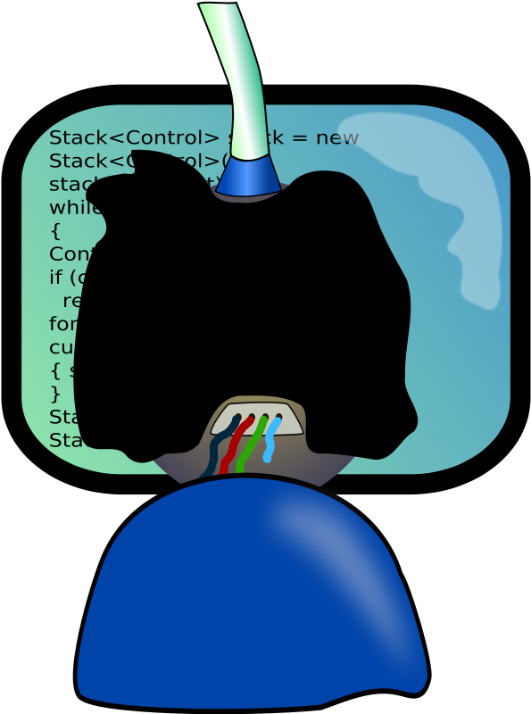 Pluged In Coder - Coder Clipart (674x800), Png Download