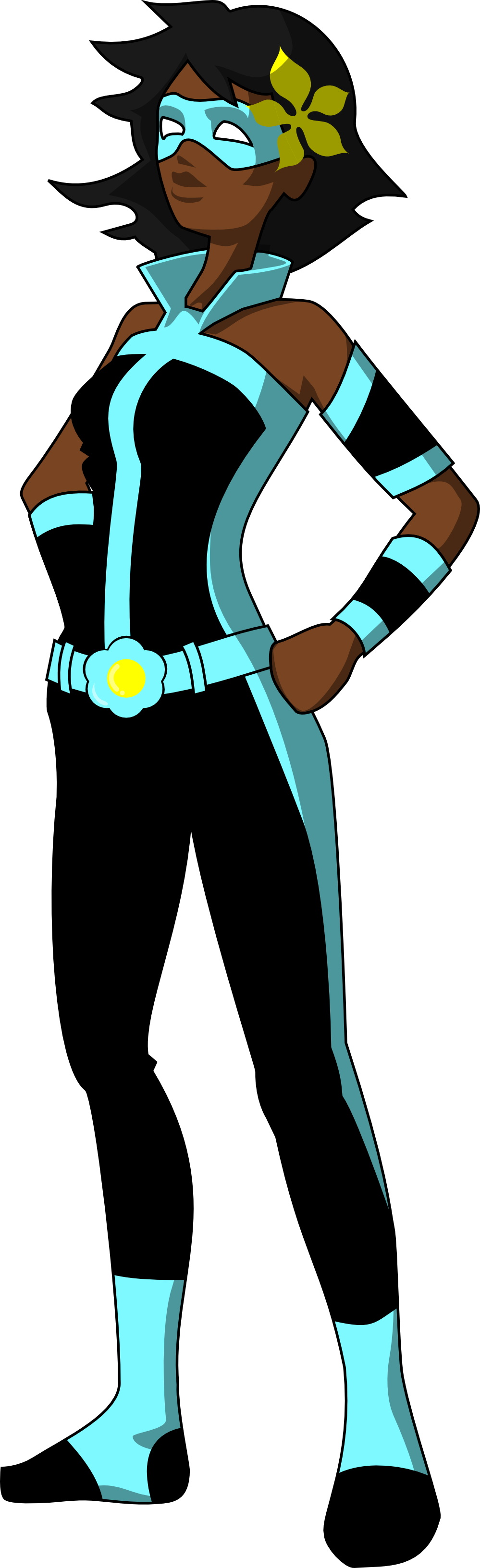 Heroine - Clipart - Flower Superhero - Png Download (999x3265), Png Download