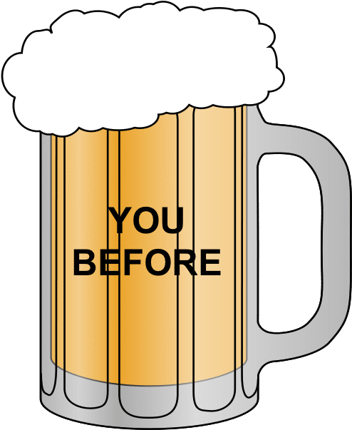 Beer Before The Breakup Clipart (529x616), Png Download