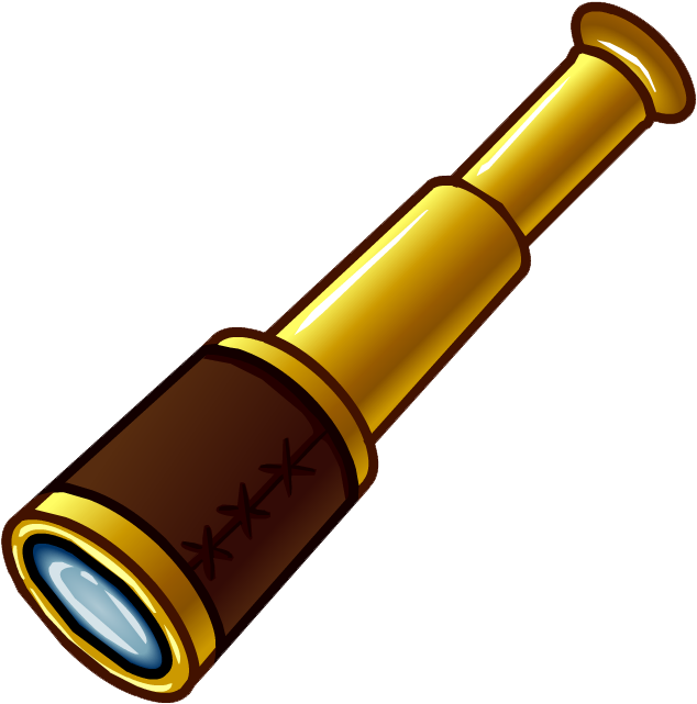 Telescope Clipart Png - Clip Art Pirate Telescope Transparent Png (650x647), Png Download