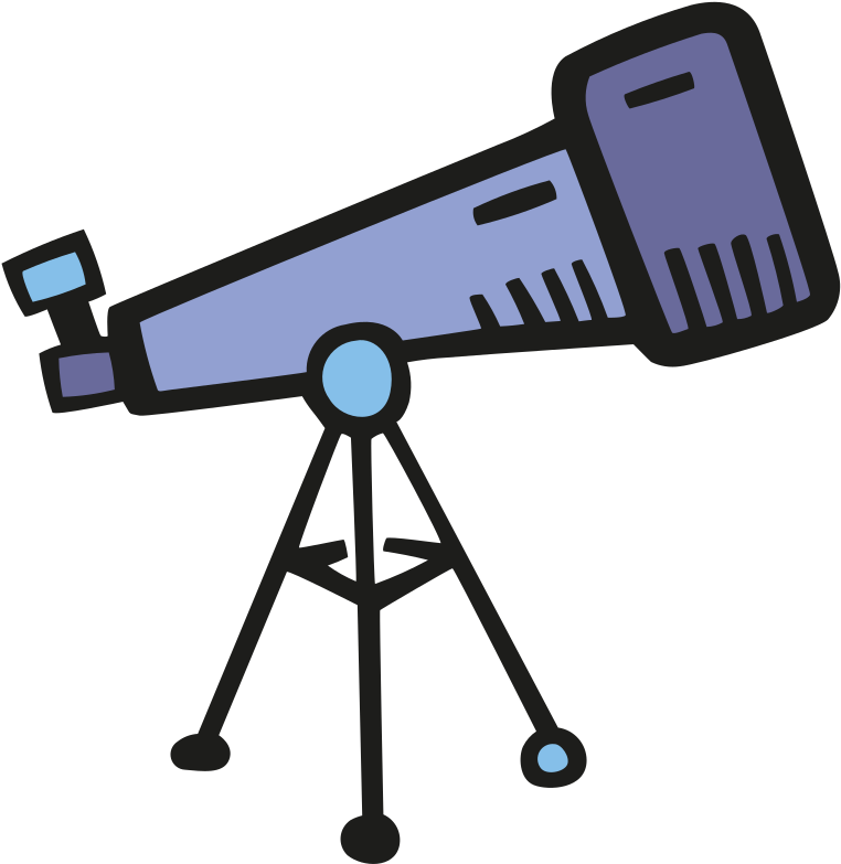 Telescope Icon - Icon Telescope Png Clipart (1024x1024), Png Download