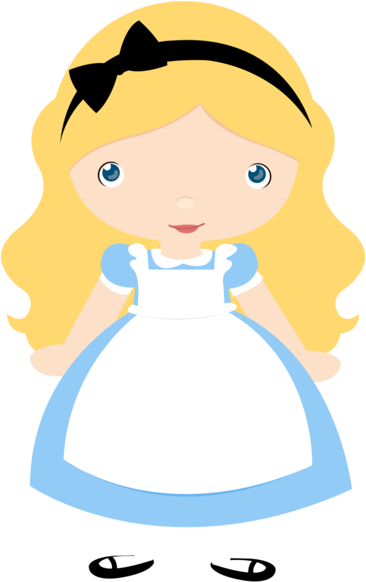 Animaciones Clipart Banner Wonderland - Alice In The Wonderland Clipart Cute - Png Download (624x900), Png Download