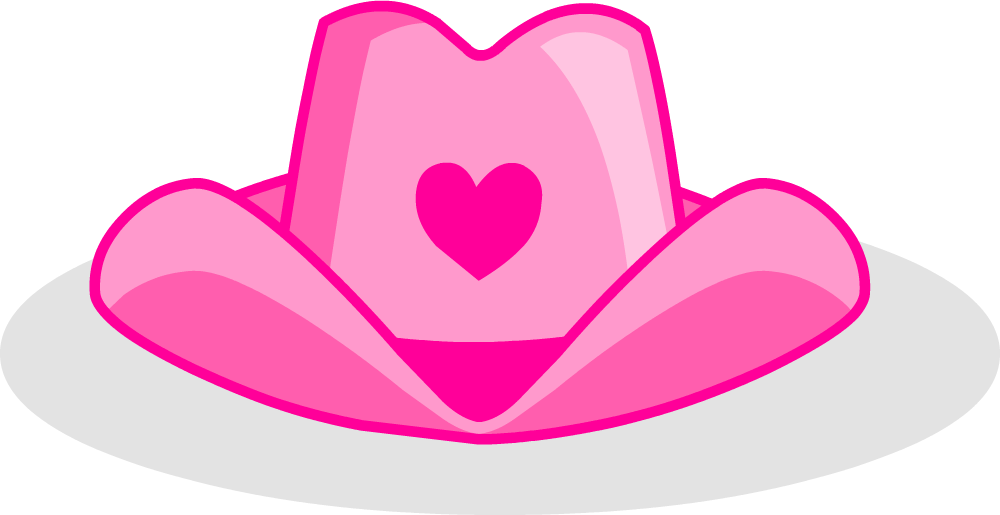 Transparent Gorro Clipart - Sombrero Vaquero Rosa Png (1000x515), Png Download