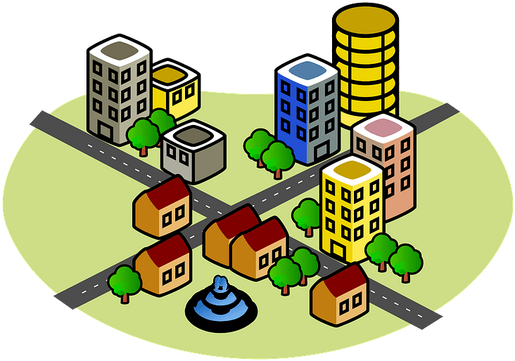 City Before Earthquake/disaster Clipart - Clip Art Pictures Of City - Png Download (800x670), Png Download