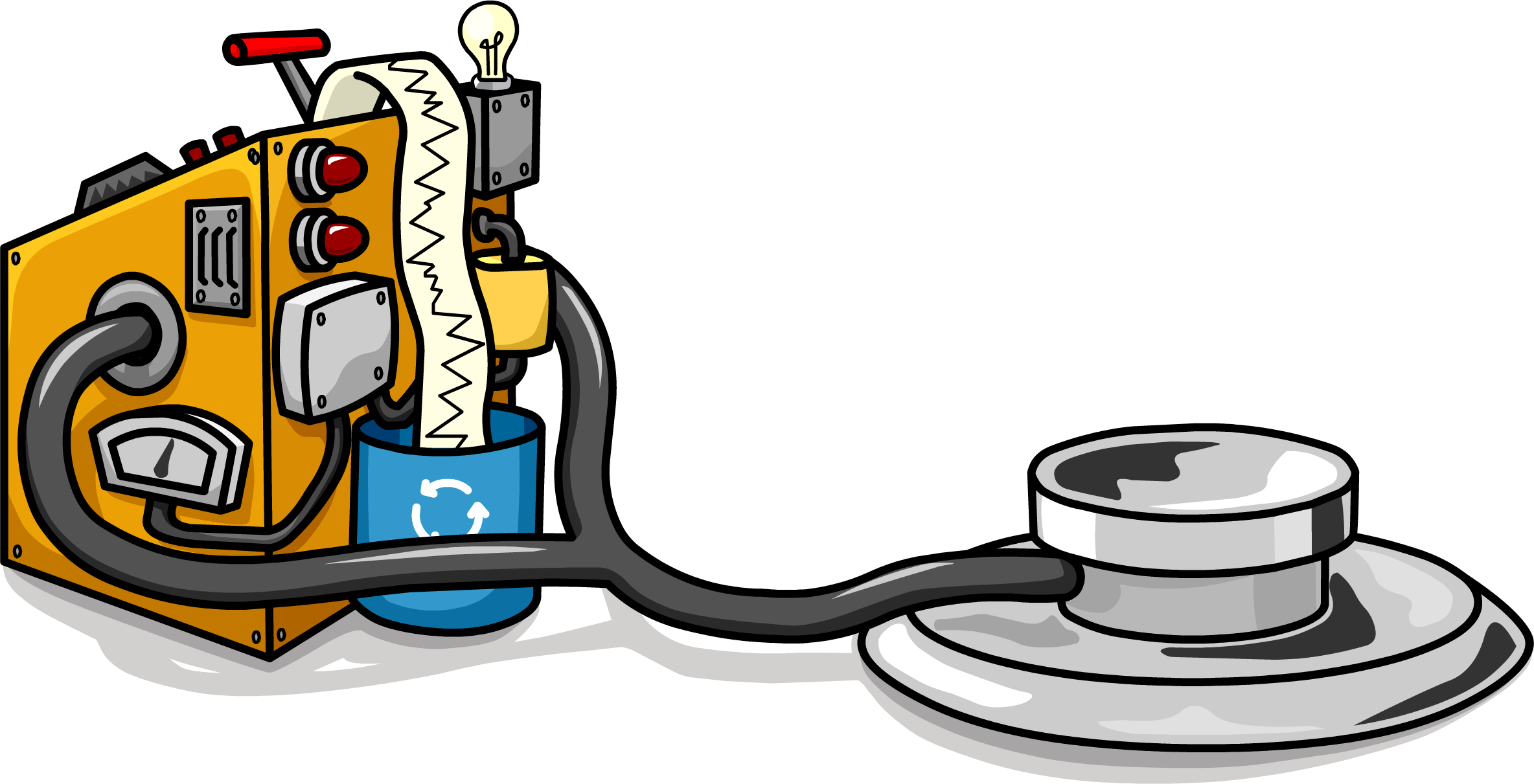 Club Penguin Rewritten Wiki - Seismograph Comic Clipart (2368x1211), Png Download