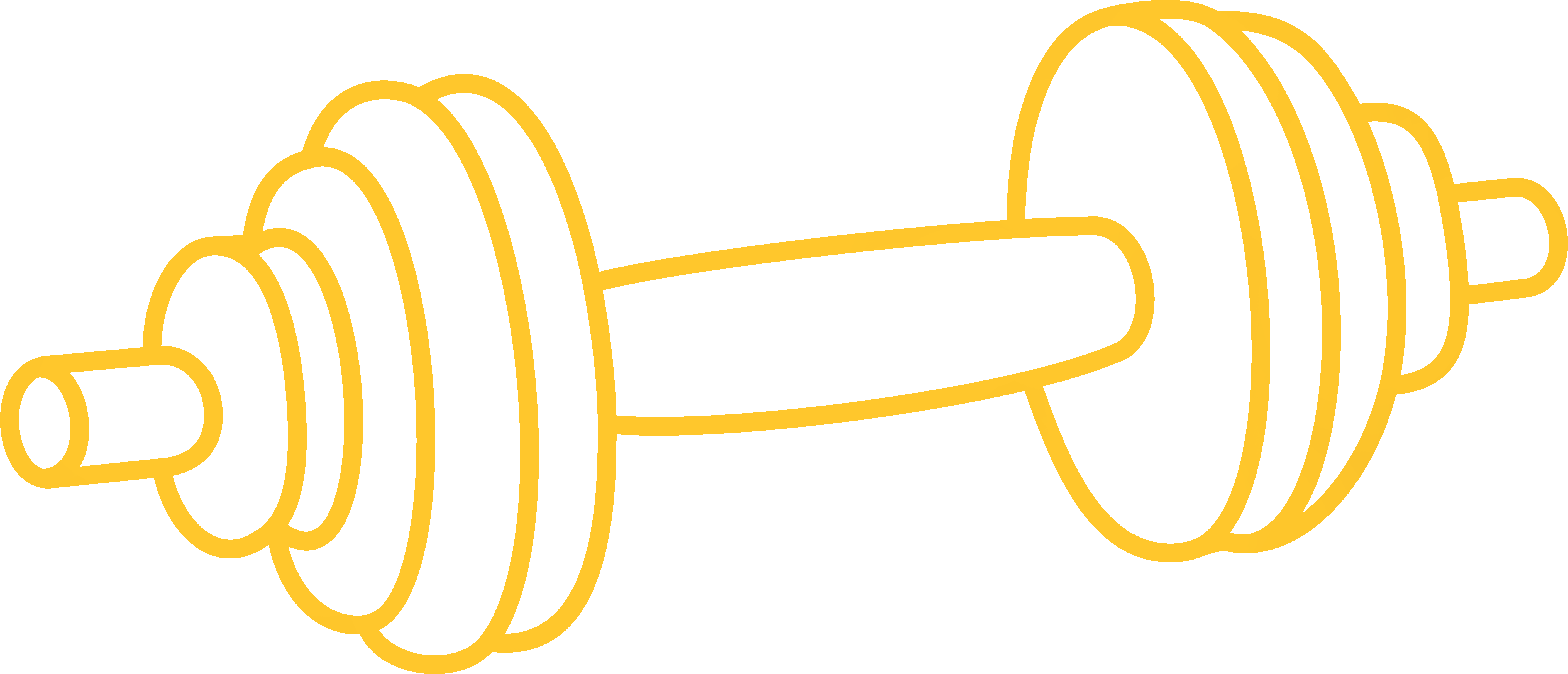 Dumbbell Drawing Png Clipart (5630x2420), Png Download