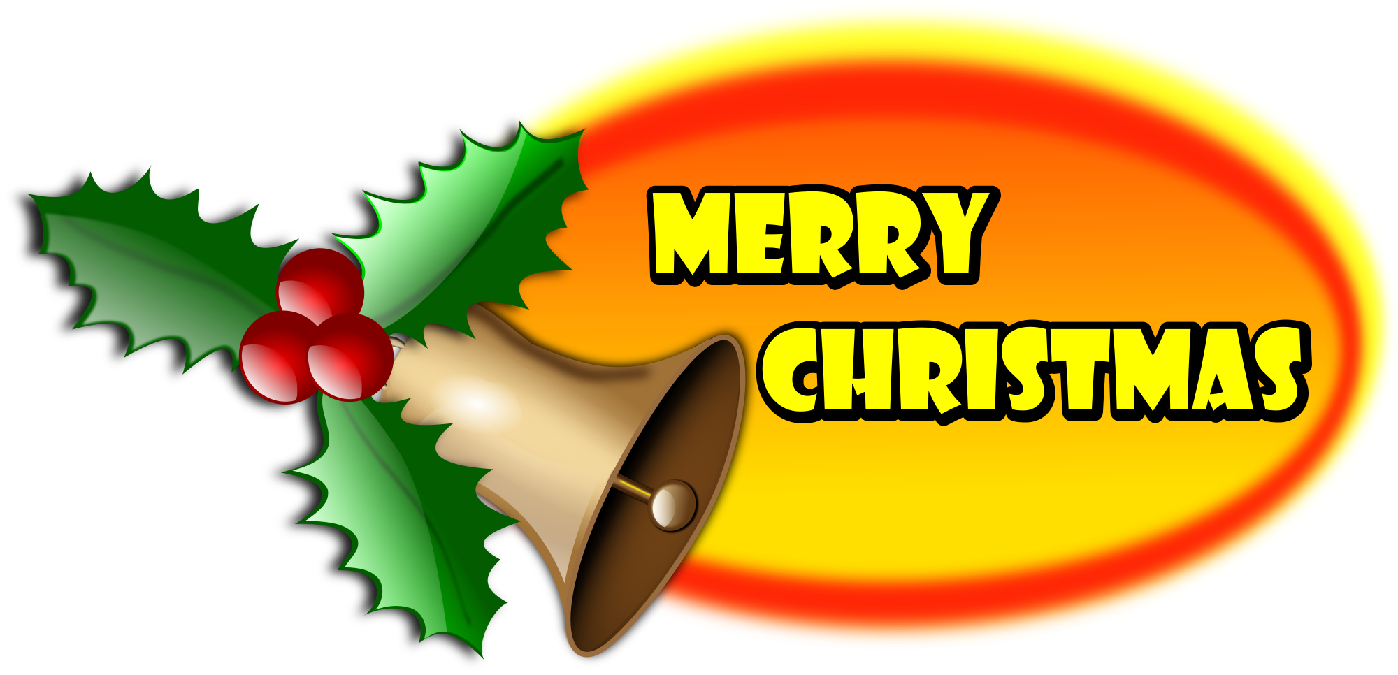 Christmas L7 Svg Clip Arts - Merry Christmas Word Clip Art - Png Download (2000x966), Png Download