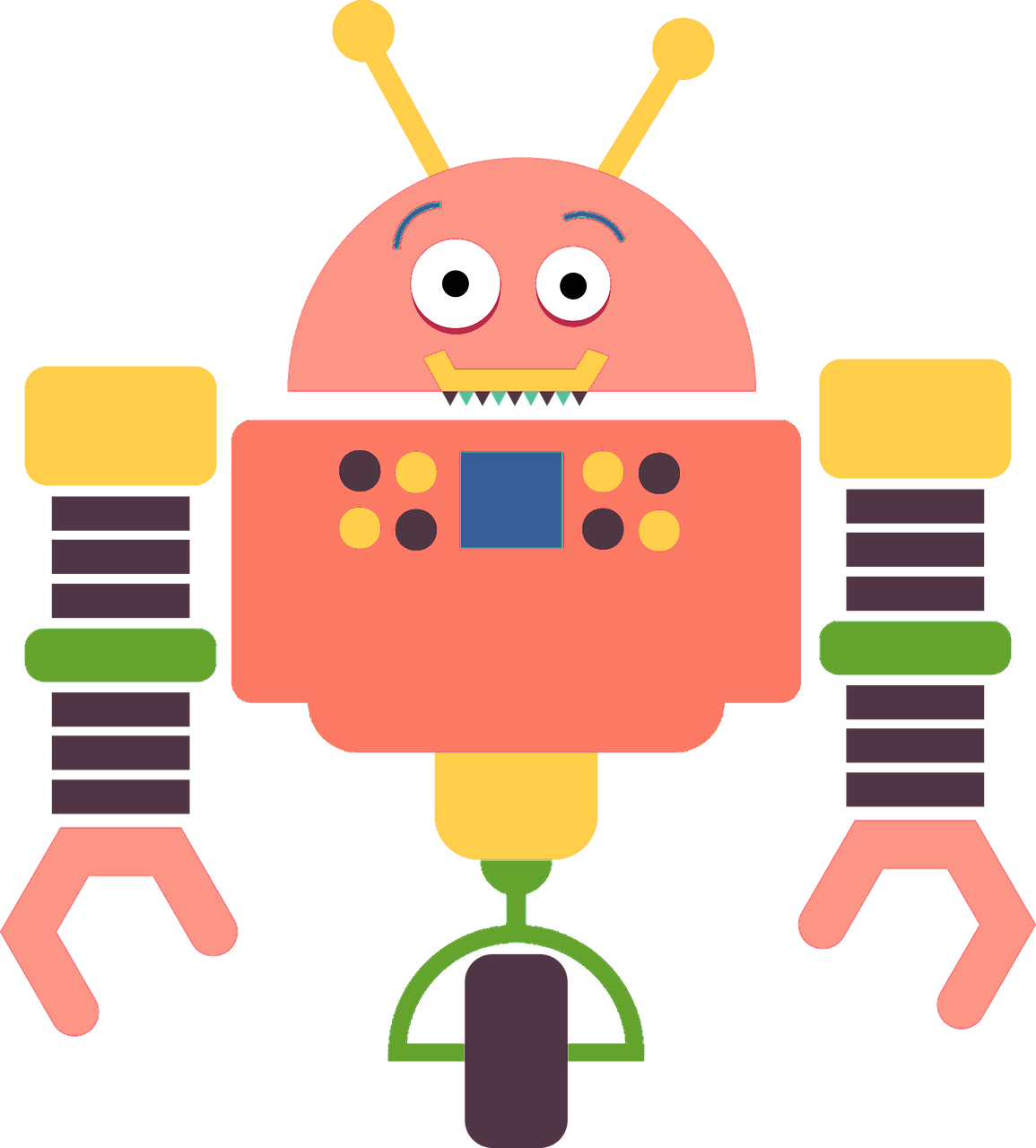 Robot Clip Art Png Transparent (1155x1280), Png Download