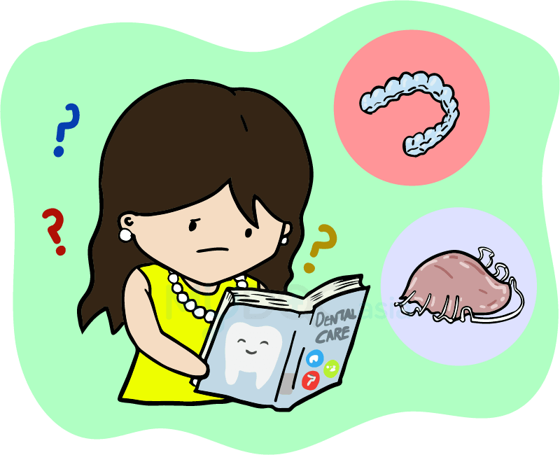 Lisa Confused With The Options For Orthodontic Treatments - Orthodontic Retainer Clip Art - Png Download (800x650), Png Download