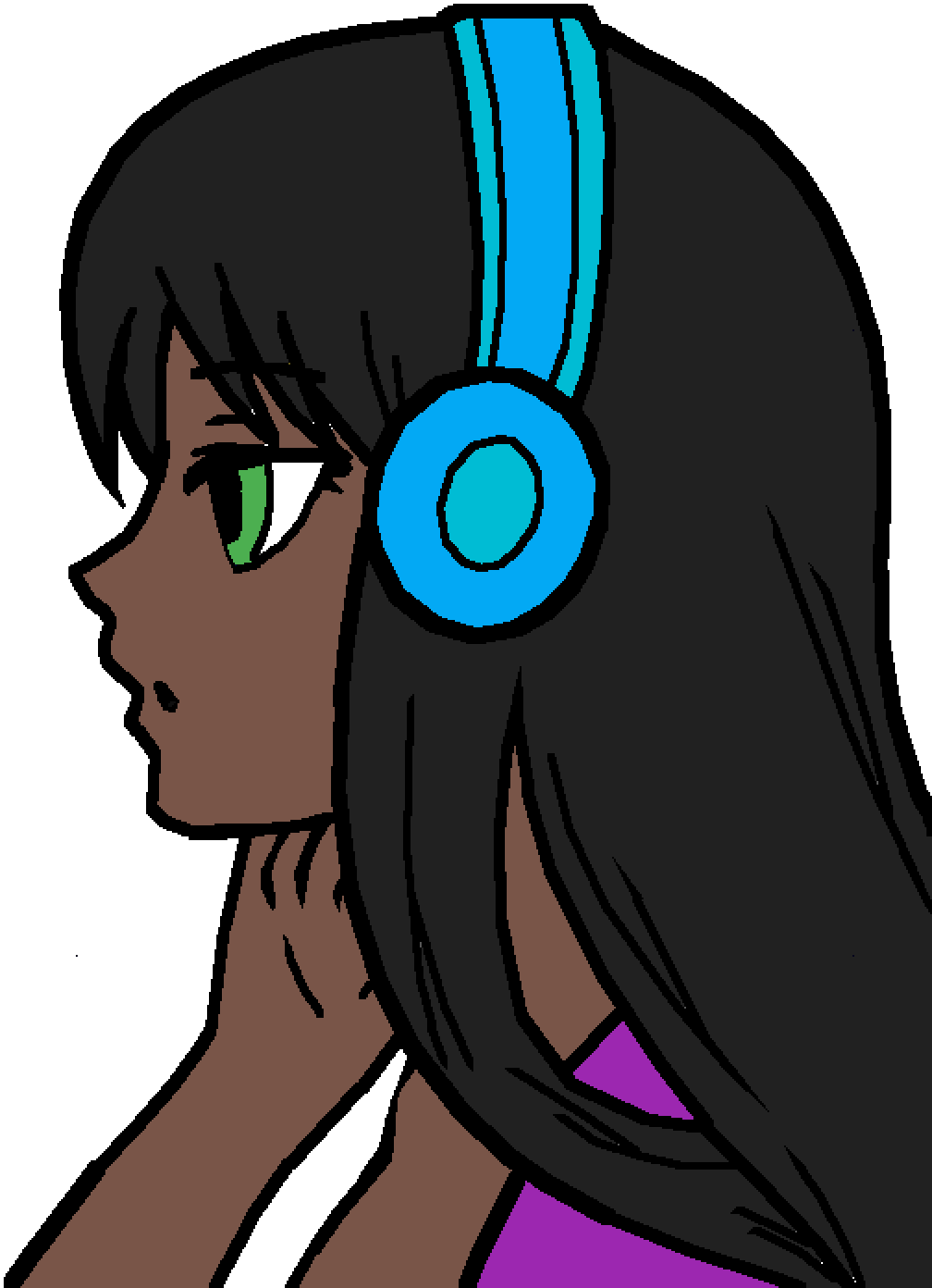 Kawaii Anime Girl Easy To Draw Clipart (1008x1392), Png Download