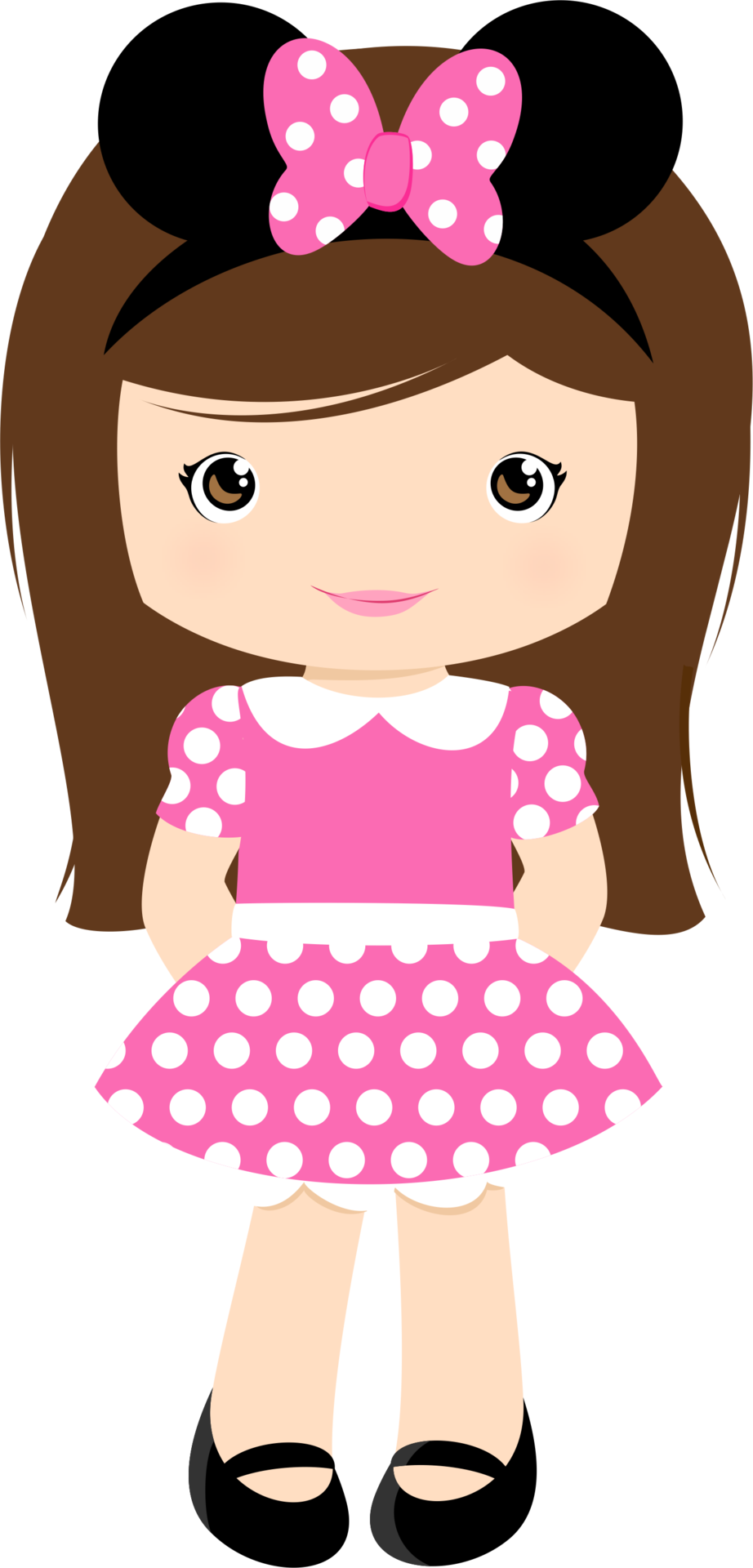 Girl Mickey Mouse Drawing Clipart (922x1920), Png Download