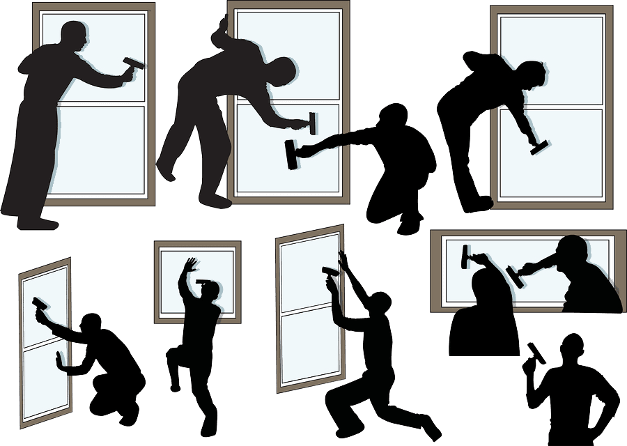Clean Clipart Glass Cleaning - Window Cleaning Clip Art - Png Download (900x640), Png Download