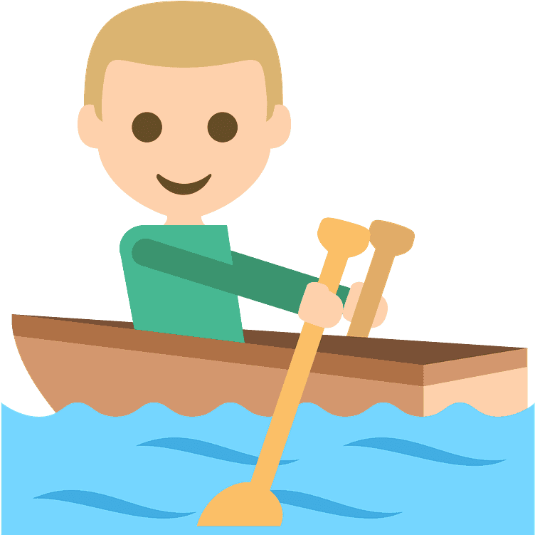 Person Rowing Boat Emoji Clipart - Emoji - Png Download (800x800), Png Download