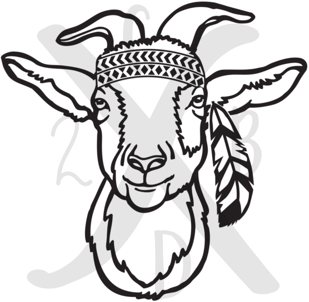 Hippiegoat Clipart (1000x975), Png Download