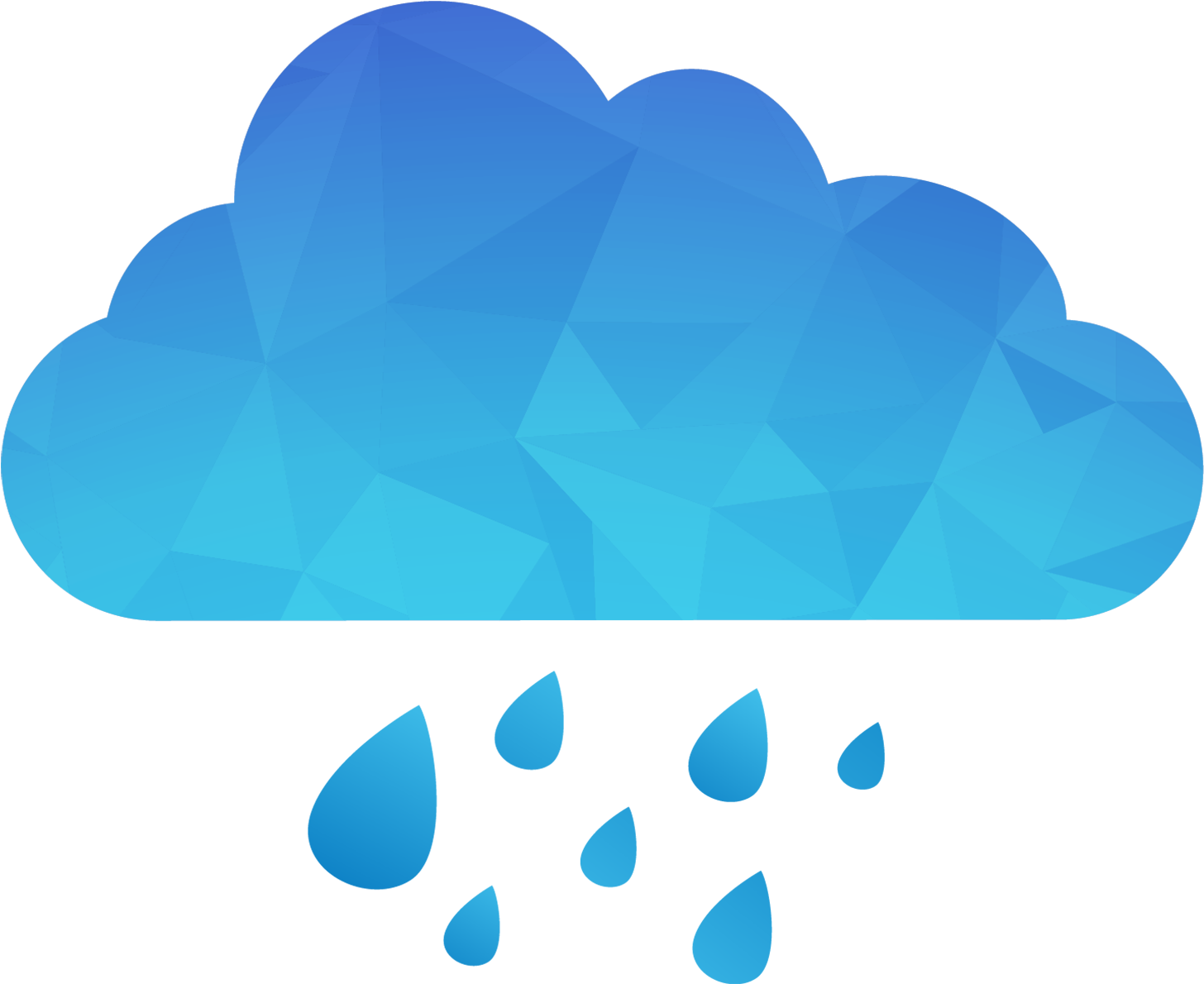 Cloud And Rain Png Clipart (1500x1189), Png Download