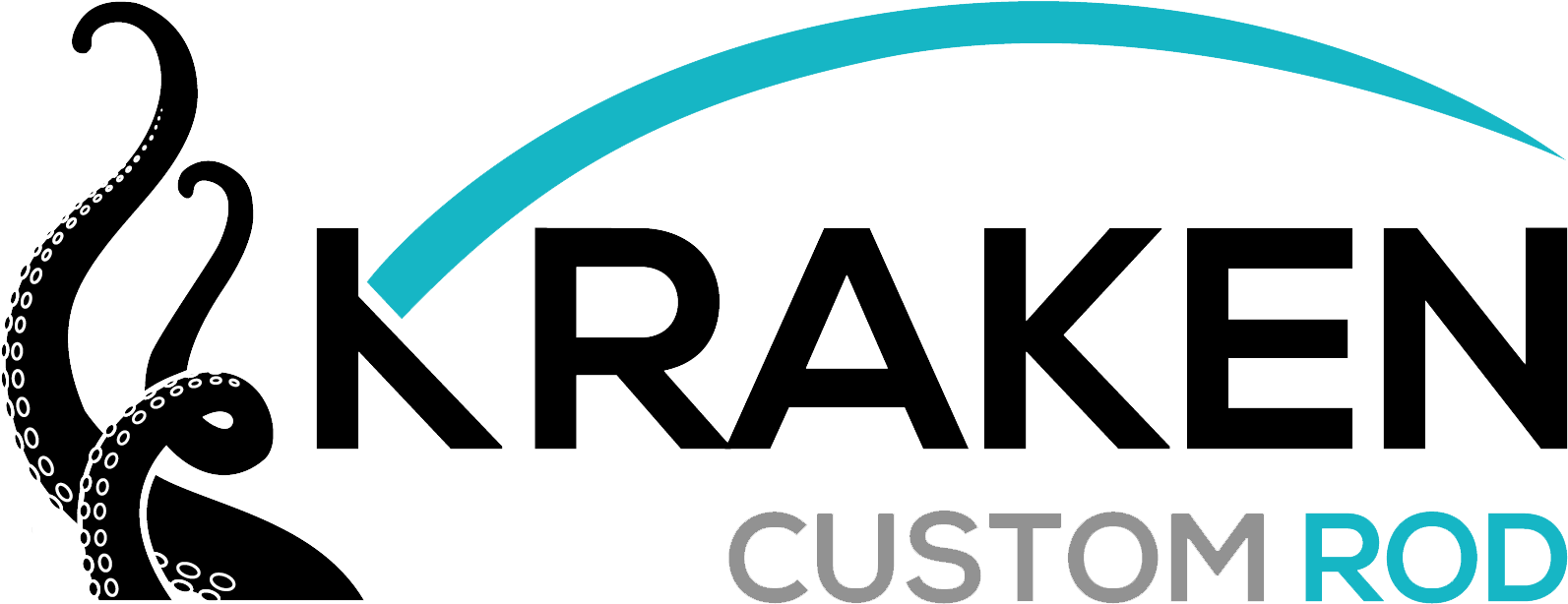 Kraken Custom Rod Graphic Design- Clipart (1593x614), Png Download