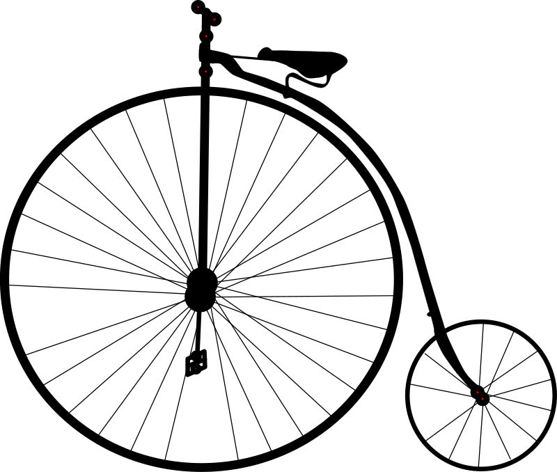 Penny-farthing Bicycle Clip Art - Penny Farthing Png Transparent Png (800x678), Png Download
