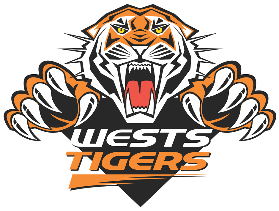 Clip Art Free Download Transparent Tiger West - West Tigers Nrl Logo - Png Download (949x716), Png Download